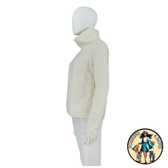 Dudley Stephens NEW Off White Park Slope Fleece Funnel Neck Pullover Size Small - Picture 8 of 10